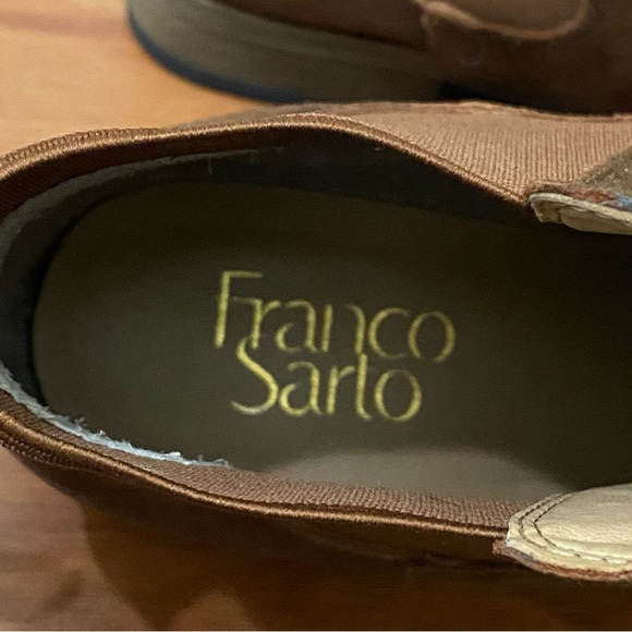 FRANCO SARTO “Kabrina” Cognac Brown Suede Leather Chelsea Ankle Boots Size 6.5 - Picture 14 of 14